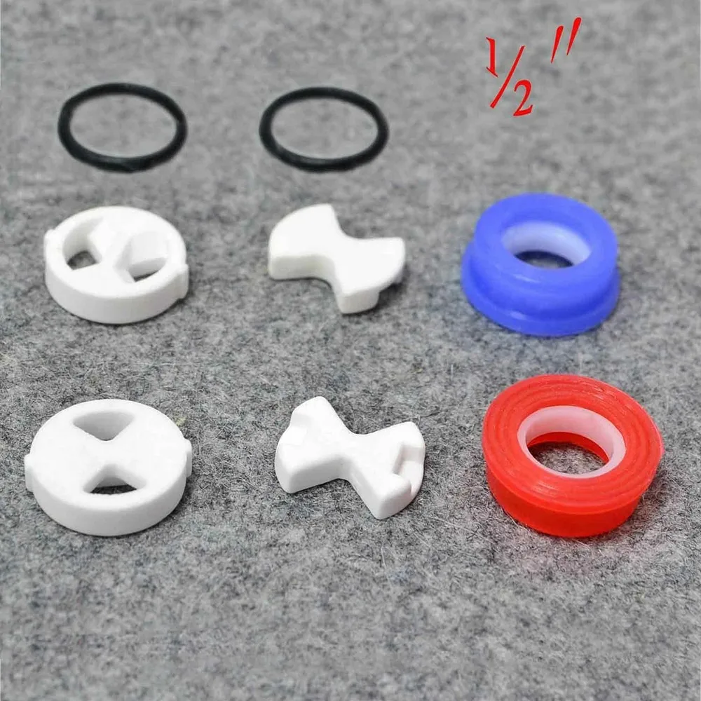 Silicone Tap Washer - 8 ชิ้น/เซ็ตแผ่นเซรามิคซิลิโคนเครื่องซักผ้าเปลี่ยน 1/2 นิ้วสําหรับวาล์วแตะเหมาะสําหรับวาล์ว O แหวนปะเก็นเครื่องซักผ้าซิลิโคน