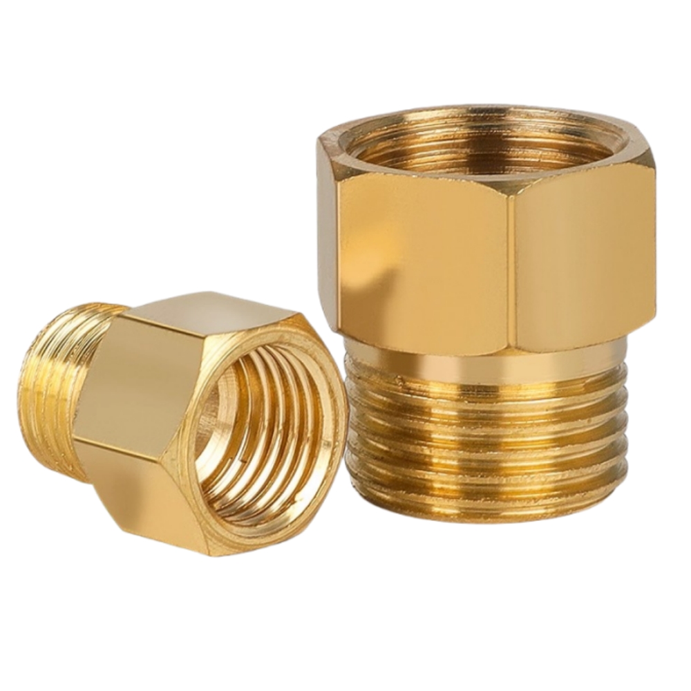 Compression Fitting Brass - ข้อต่อแปลงเกจวัดแรงดัน ท่อทองเหลือง ข้อต่อเร็ว อะแดปเตอร์ M14*1.5, M20*1.5