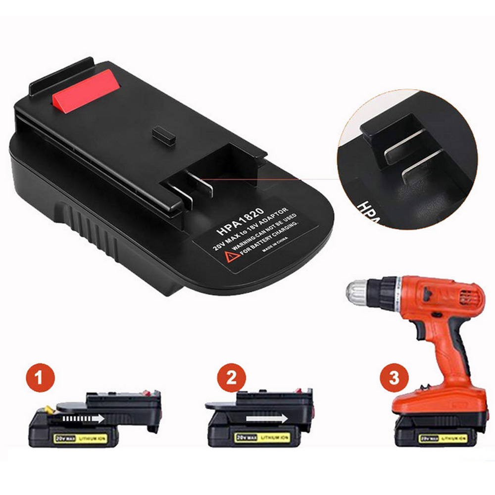 Black+Decker Tool 20V Max - HPA1820เปลี่ยนอะแดปเตอร์สำหรับ Black & Decker/Stanley/Porter Cable 20V