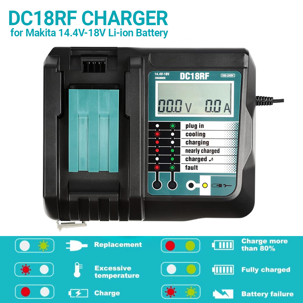 Makita Drill Hp1640 - DC18RF Li-Ion Super Fast Charger สําหรับ