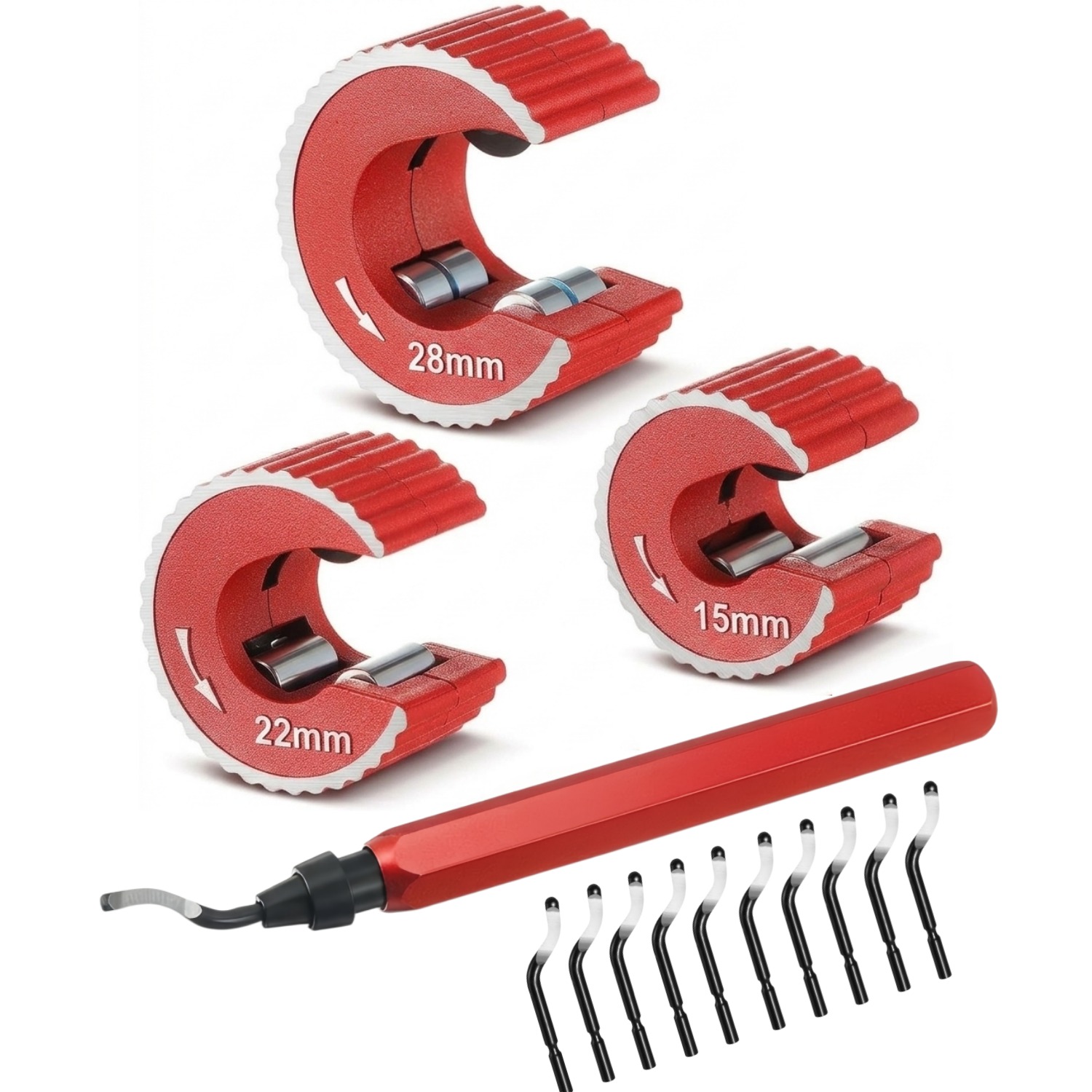 Pipe Cutter Ratchet - ชุดเครื่องตัดท่อทองแดง 3 ชิ้น เครื่องมือตัดท่อทองแดงขนาด 15 มม.