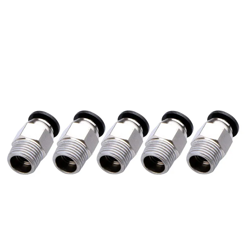 Ptfe Tape Thread - 10 ชิ้น/ล็อต PC4-M6 PC4-01 ข้อต่อลมแบบเร็ว Bowden