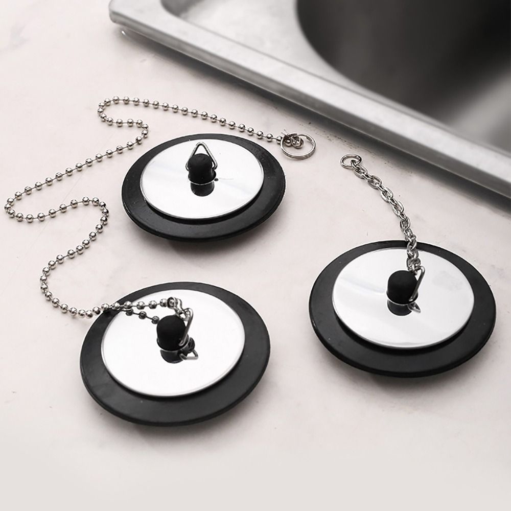 1 ชิ้นยางทนทานอ่างพร้อมโซ่ Uni - Drain Pipe Clip บทวิจารณ์และราคา