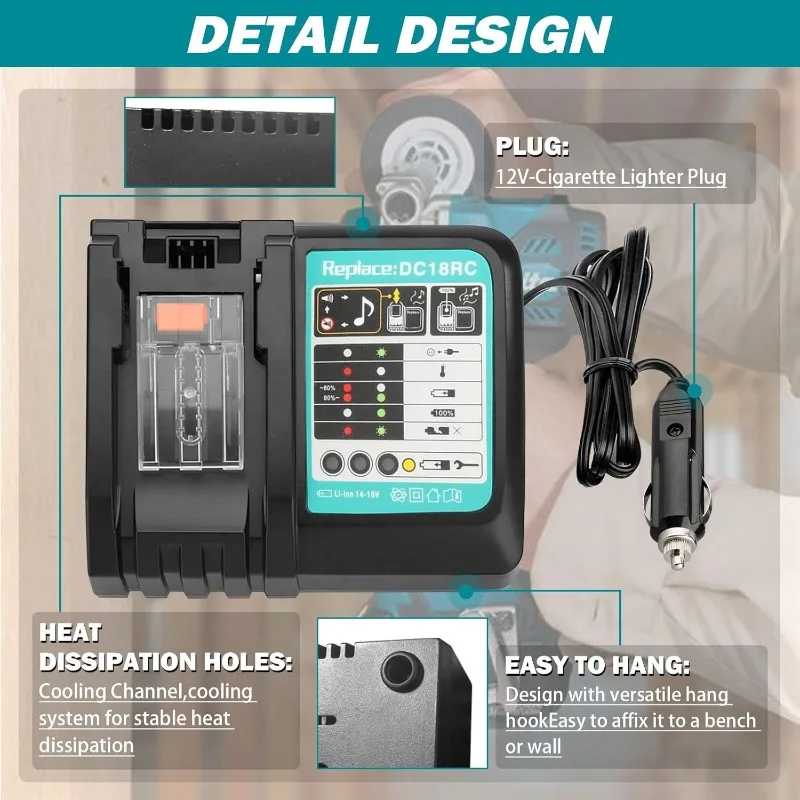 DC18RC Li-Ion แบตเตอรี่ 3A Car - Makita Drill Hp1640 บทวิจารณ์และราคา