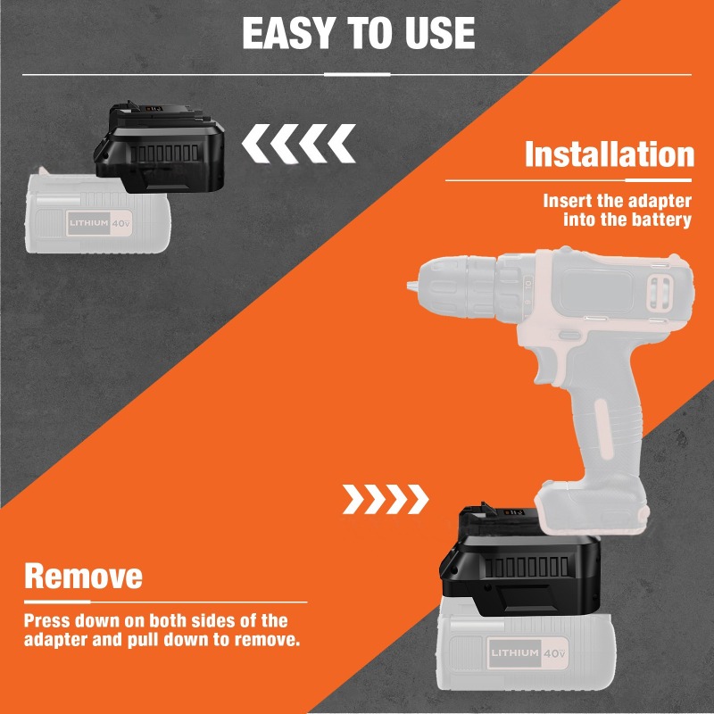 อะแดปเตอร์แบตเตอรี่เครื่องมือ  - Black+Decker Tool Cordless บทวิจารณ์และราคา