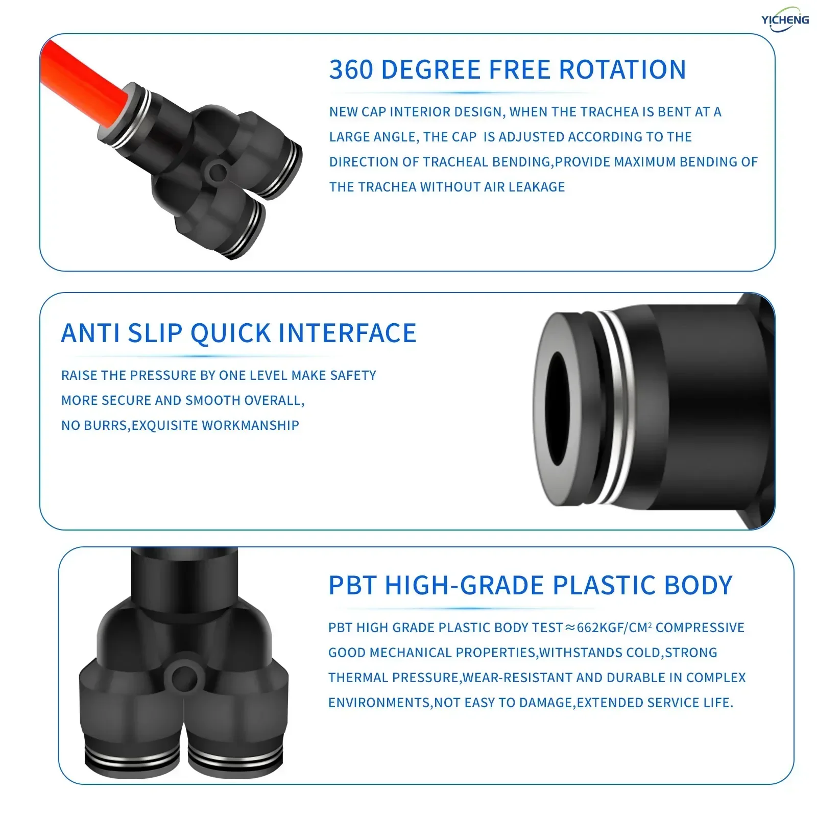 นิวเมติกตัวเชื่อมต่อท่อ 6MM OD - Push Fit Connector บทวิจารณ์และราคา