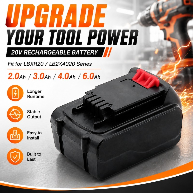 แบตเตอรี่ลิเธียมไอออน 20V Max  - Black+Decker Tool 20V Max บทวิจารณ์และราคา