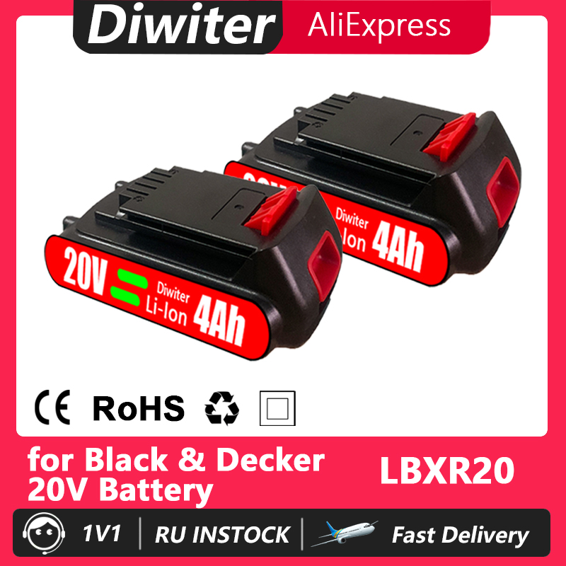 แบตเตอรี่ 18V 4000mAh สำหรับ B - Black+Decker Tool 20V Max บทวิจารณ์และราคา