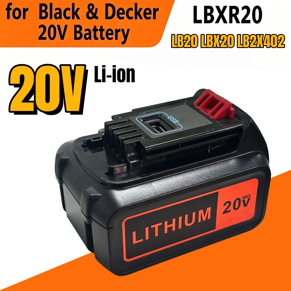 แบตเตอรี่ลิเธียม 6000mAh 18V ส - Black+Decker Tool 20V Max บทวิจารณ์และราคา