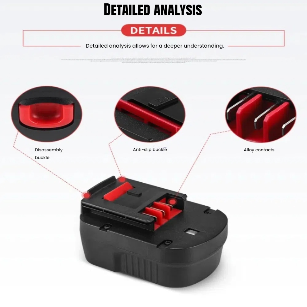 แบตเตอรี่ Ni-MH 14.4V 6000mAh  - Black+Decker Tool Cordless บทวิจารณ์และราคา