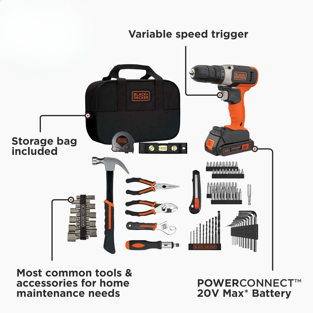 %a นอกเหนือจากชุดเครื่องมือบ้า - Black+Decker Tool 20V Max บทวิจารณ์และราคา
