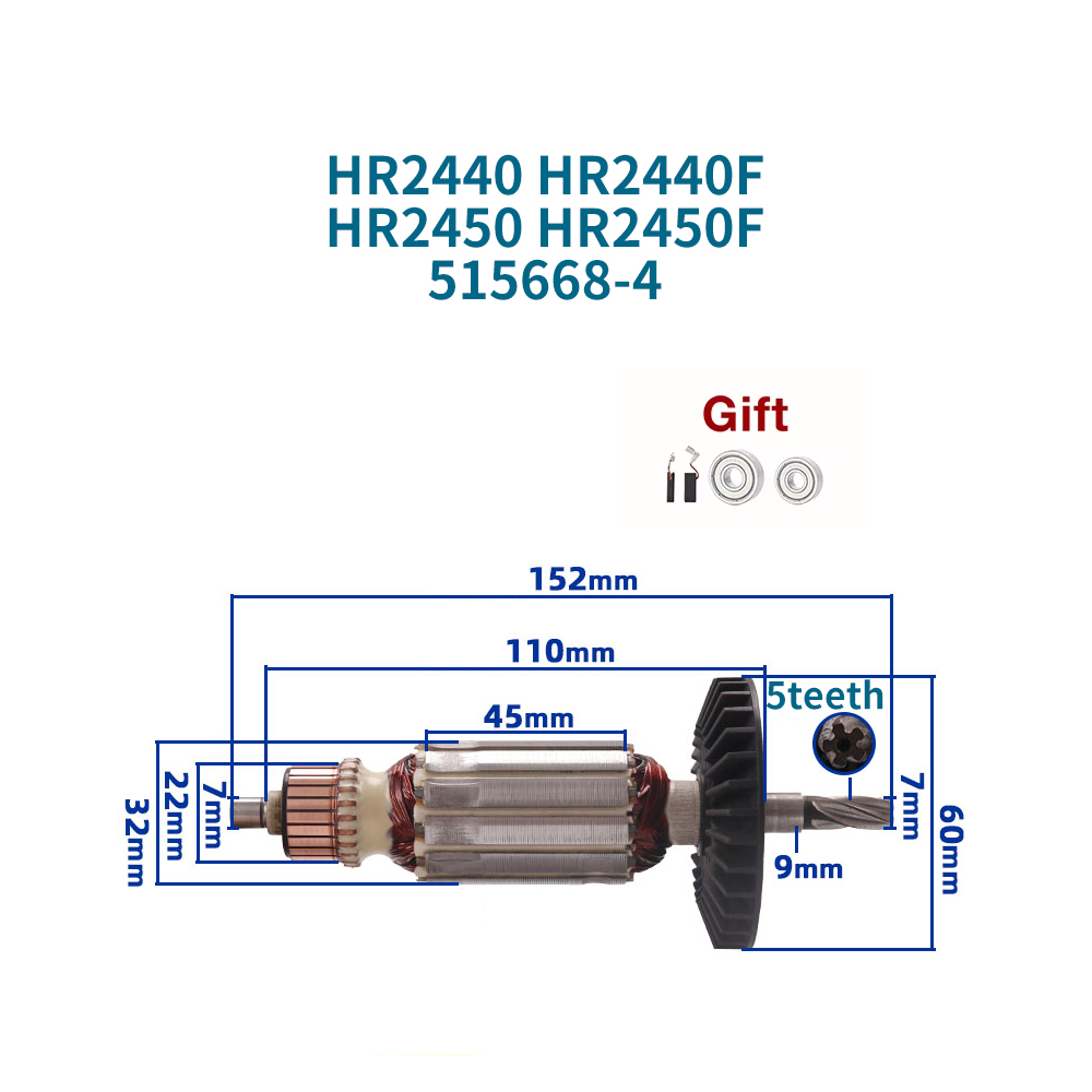 อะไหล่โรเตอร์มอเตอร์สว่านกระแท - Makita Drill Hp1640 บทวิจารณ์และราคา